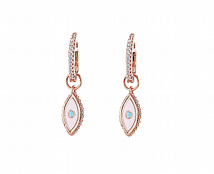 Enamel drop eye earrings Enamel drop eye earrings