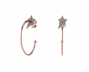 עגילים Star Hoop עגילים Star Hoop