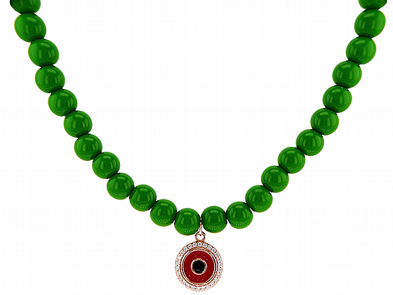 Eye beads necklace