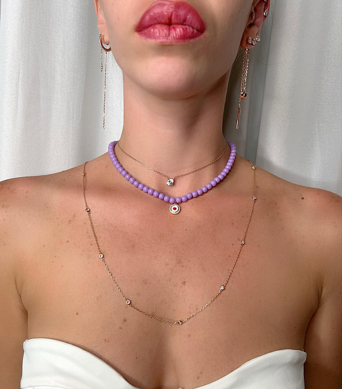 Eye beads necklace
