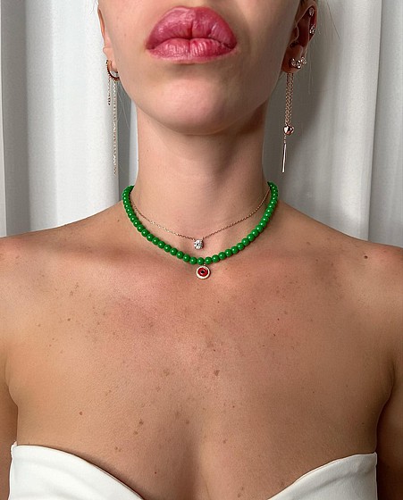 Eye beads necklace